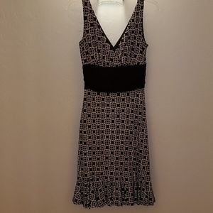 White House Black Market Double V Neck Dress